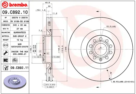 Discos de freno- AUDI -A3
