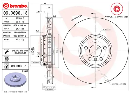 Discos de freno- BMW -SERIE 4 440I DERECHO