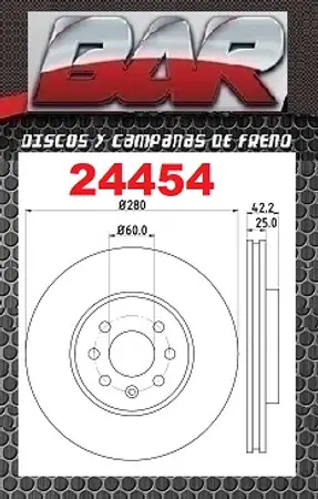 Discos de freno- CHEVROLET/OPEL/GM -Meriva 1.8 16v