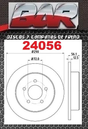 Discos de freno- CHRYSLER - DODGE -Caravan/Grand Caravan-Llanta 14" / 15" / 16"