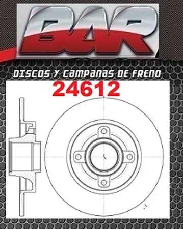 Discos de freno- CITROËN -C4 1.4 16V / 1.6 16V / 2.0 16V / 1.6 HDi / 2.0 Hdi / SIN ABS CON MAZA