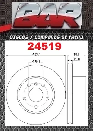 Discos de freno- LAND ROVER -Discovery 2,5 TD5 2,5 TDI 3,9 V8 4,0 V8