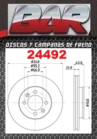 Discos de freno- LAND ROVER -Maestro 1.3/1.6 - Metro 1.4i 16V - Montego 1.3/1.6