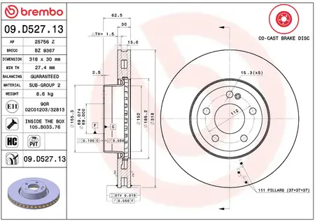 Discos de freno- MERCEDES BENZ -C200