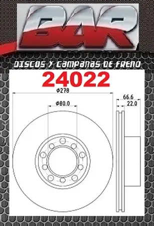 Discos de freno- MERCEDES BENZ -Serie 280 R107