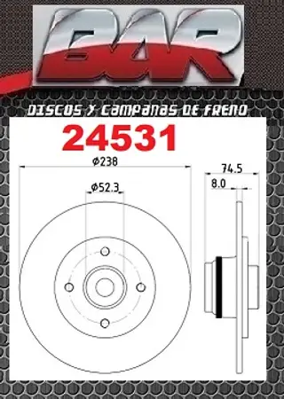 Discos de freno- RENAULT -19 / 19 Cabriolet con Maza