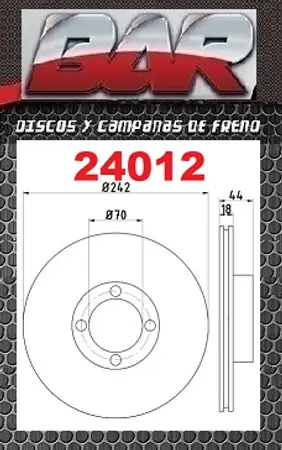 Discos de freno- SUBARU -XT/1.8