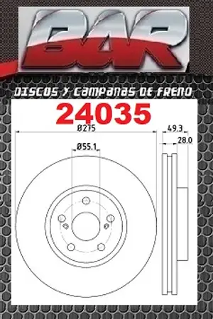 Discos de freno- TOYOTA -Avensis 1.8i 16V / 2.0i 16V / Station Wagon