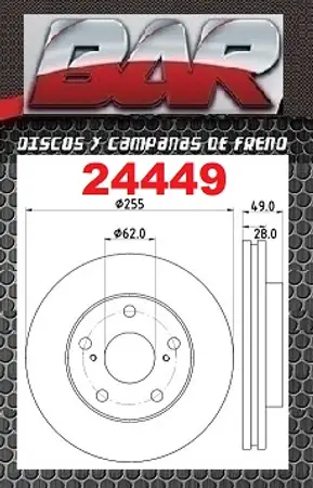 Discos de freno- TOYOTA -Camry 2.2i 16v/3.0i V6 24v