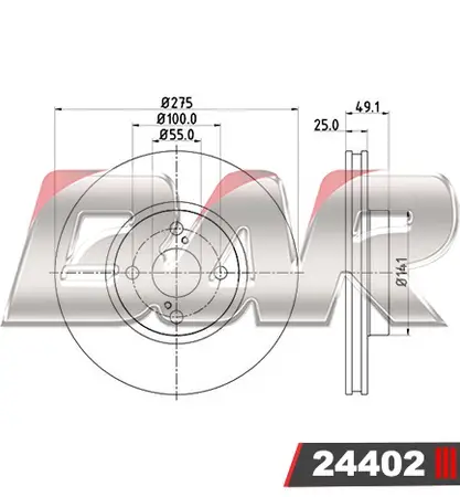 Discos de freno- TOYOTA -Corolla 2,0 D 4D