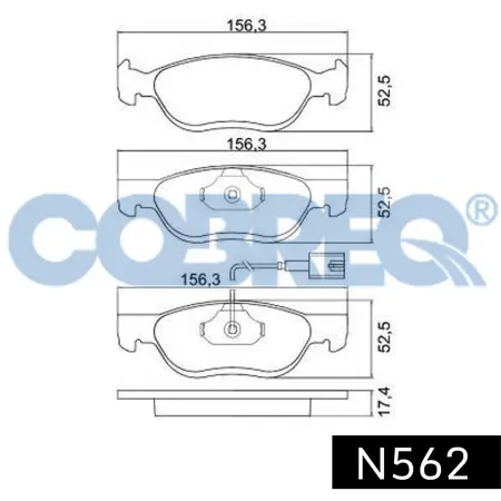 Juego de pastillas de freno- ALFA 145-146/ FIAT BARCHETA-MAREA-/ LANCIA 95/98