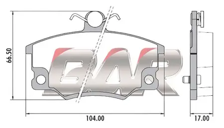 Juego de pastillas de freno- ALFA 155-33/FIAT REGATTA-TIPO-UNO/VOLVO 345 79/97