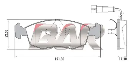 Juego de pastillas de freno- ALFA ROMEO 145-146/ FIAT TEMPRA NUEVO 95/96