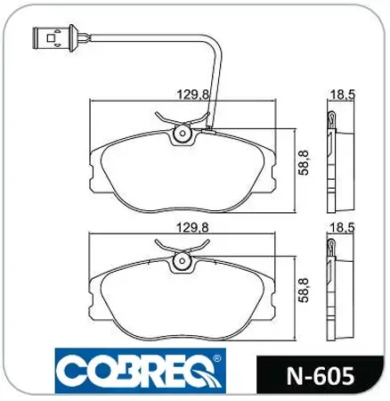 Juego de pastillas de freno- ALFA ROMEO 155 V-6 164 (MOTOR GRANDE) /FIAT 90/94