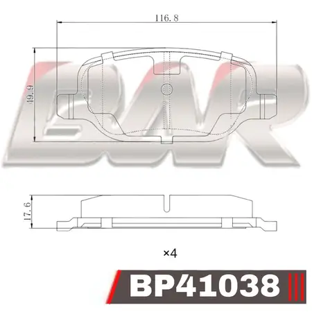 Juego de pastillas de freno- ALFA ROMEO 159 - LANCIA THESIS 2002 EN ADELANTE -