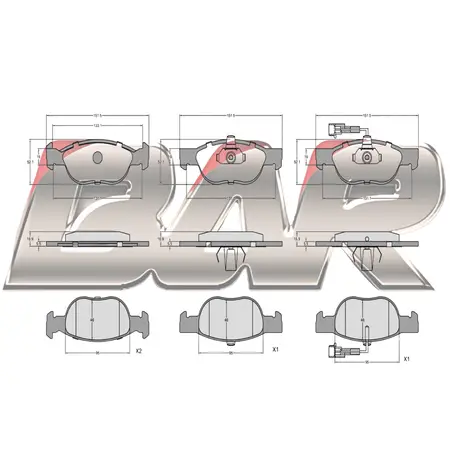 Juego de pastillas de freno- ALFA ROMEO/FIAT/LANCIA 96/