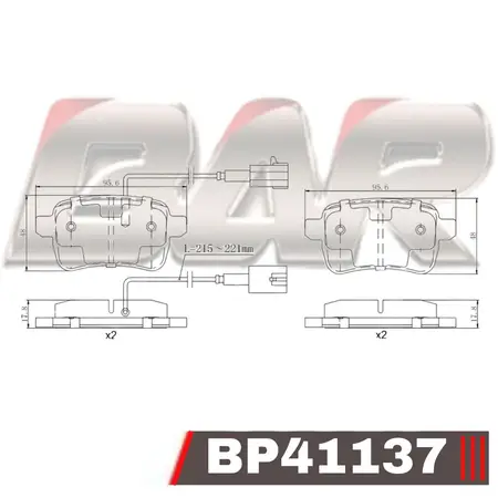 Juego de pastillas de freno- ALFA ROMEO GIULIETTA 1,4 TB 10>