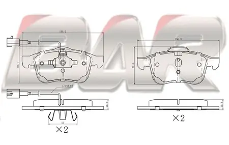 Juego de pastillas de freno- Alfa Romeo Giulietta 2010 >