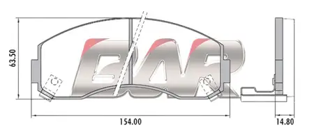 Juego de pastillas de freno- ASIA TOPIC (FURGON) 90/94