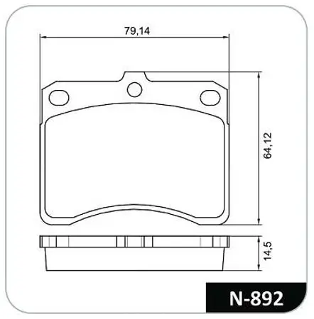 Juego de pastillas de freno- ASIA TOWNER / DAIHATSU CUORE - HI JET 90/94