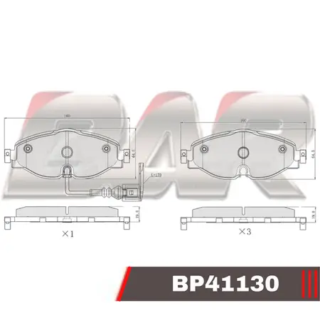Juego de pastillas de freno- Audi A3 12/ Volkswagen Golf 12/ TAOS 1.4 250 TSI