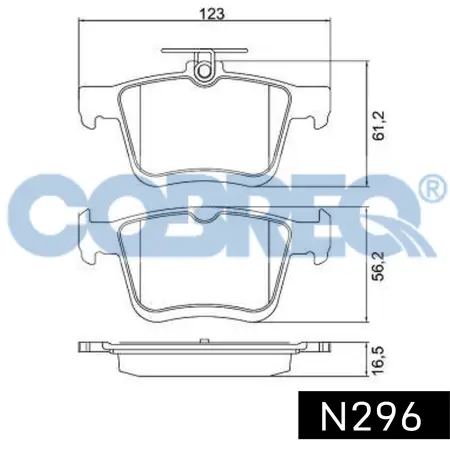 Juego de pastillas de freno- Audi A3 12/ Volkswagen Golf 12/ TAOS 1.4 250 TSI