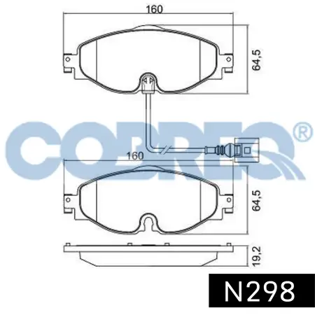 Juego de pastillas de freno- Audi A3 12/ Volkswagen Golf 12/ TAOS 1.4 250 TSI