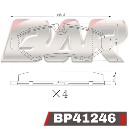 Juego de pastillas de freno- AUDI -A3 1.6 / 1.9 TDI (hasta X800000)
