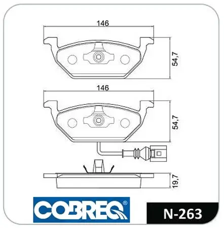 Juego de pastillas de freno- AUDI -A3 (c/sensor)