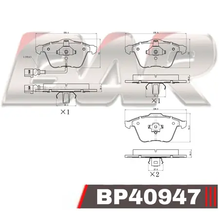 Juego de pastillas de freno- AUDI -A3 III - S3 1.4 Tsi - 1.8 - 2.0 TDI 2012/…