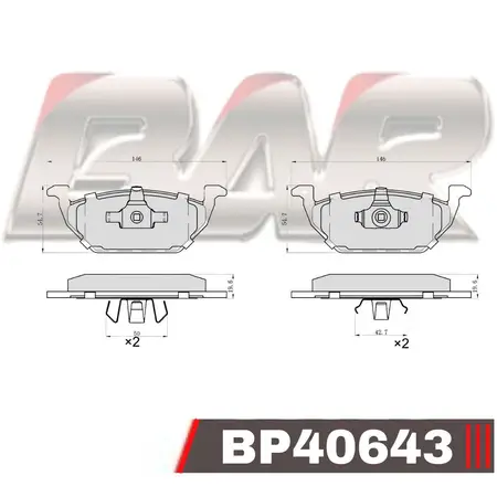 Juego de pastillas de freno- AUDI A3/SEAT LEON/SKODA/VOLKSWAGEN GOLF-BORA 96/