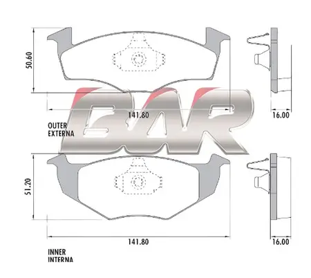Juego de pastillas de freno- AUDI -A3 Todos los Modelos
