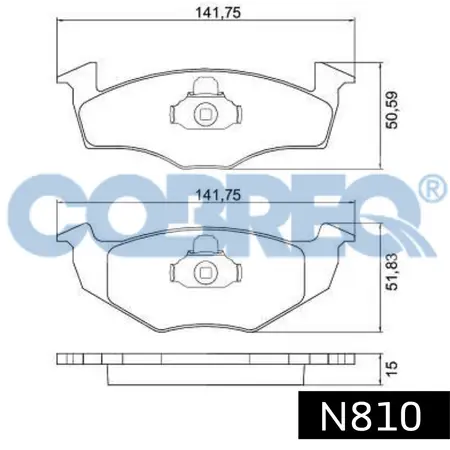 Juego de pastillas de freno- AUDI -A3 Todos los Modelos