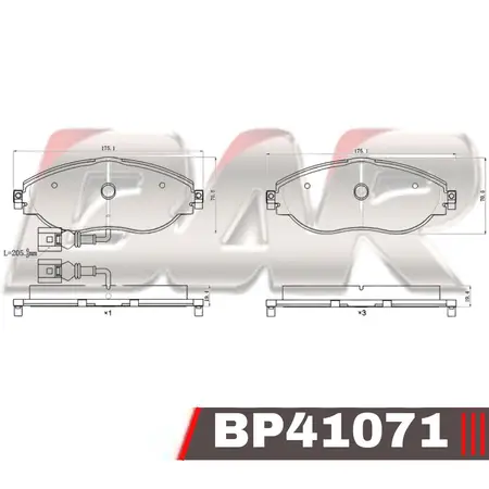 Juego de pastillas de freno- AUDI A3 / VW SHARAN / VW CC / PASSAT 2011>