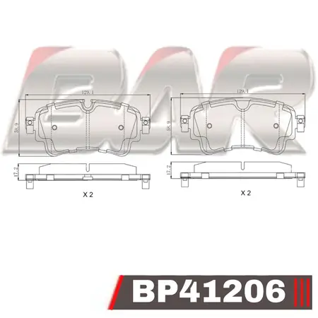 Juego de pastillas de freno- AUDI A4 2.0 TFSI-TFSI QUATTRO - A5 2.0 TFSI-TFSI QUATTRO - A5 SPORTBACK 2.0 TFSI-TFSI QUATTRO - Q5 2.0 TFSI - Q7 3.0 TFSI QUATTRO 16/...