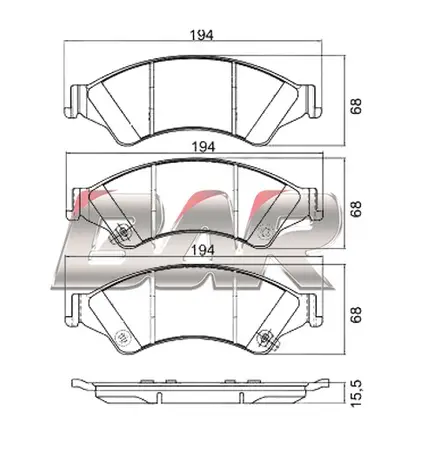 Juego de pastillas de freno- AUDI -A4 2,7 TDI - 3,0 TDI Cable araña 31,75