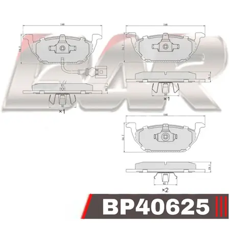 Juego de pastillas de freno- AUDI -A4 2,7 TDI - 3,0 TDI Cable araña 31,75