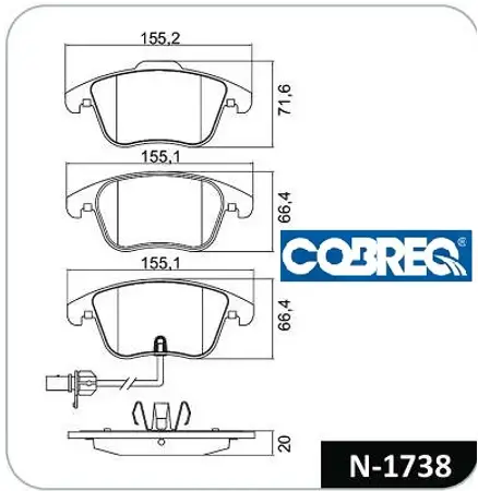 Juego de pastillas de freno- AUDI A4/A5