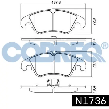 Juego de pastillas de freno- AUDI A4/A5/Q5