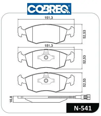 Juego de pastillas de freno- AUDI -A4 (CH 8K2) (CH 8K5) 1.8 TFSI / 2.0 TDI / 3.2 FSI QUATTRO