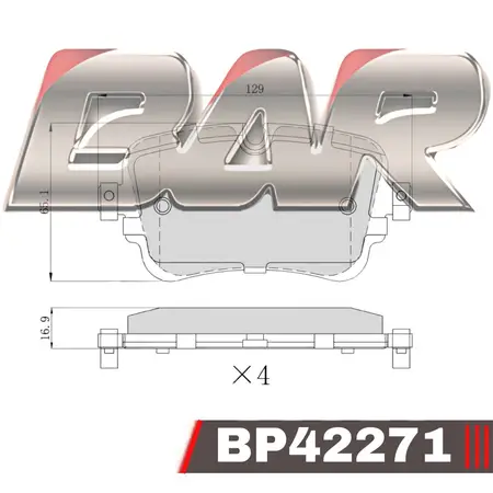 Juego de pastillas de freno- AUDI Q7 3.0 TDI QUATTRO - 3.0 TFSI QUATTRO 01/2015 -> 12/2019