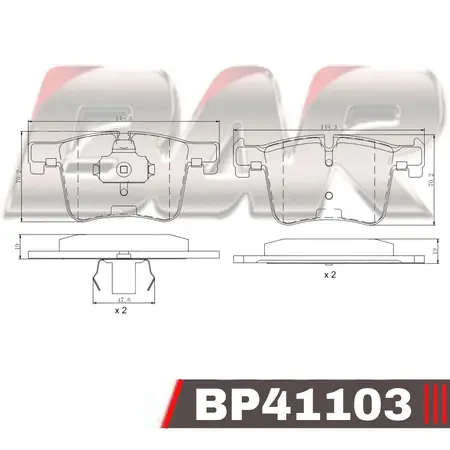 Juego de pastillas de freno- BMW SERIE 1 08-12 / SERIE 3 01-13 / 4 07-13 / X3 04-11
