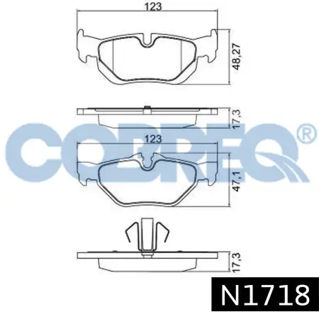 Juego de pastillas de freno- BMW -SERIE 1 / 2 / 3 / 4