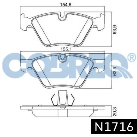 Juego de pastillas de freno- BMW SERIE 1-3-5-Z4