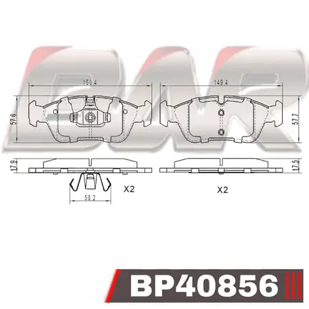 Juego de pastillas de freno- BMW Serie 1 - Serie 3 IV 04/