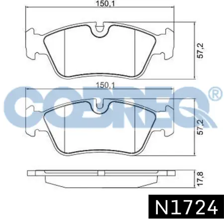 Juego de pastillas de freno- BMW Serie 1 - Serie 3 IV 04/