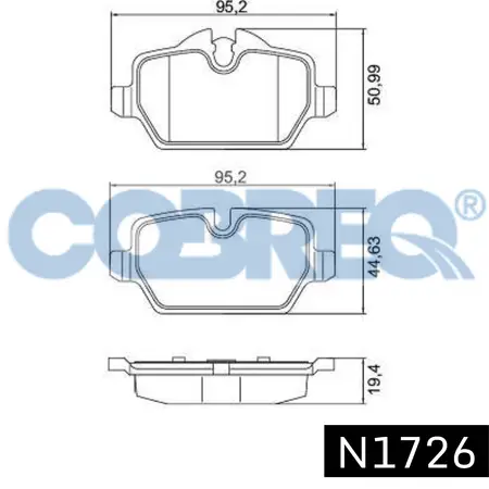 Juego de pastillas de freno- BMW Serie 1 - Serie 3 IV 04/