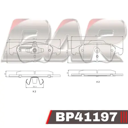 Juego de pastillas de freno- BMW -SERIE 2 216-218-220 D
