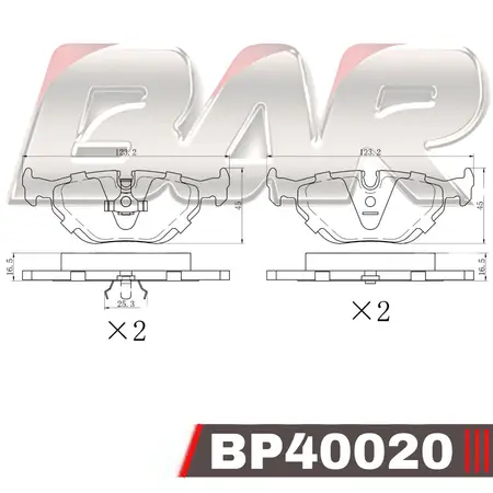 Juego de pastillas de freno- BMW SERIE 3/PEUGEOT 806 VAN/CITROEN/JAGUAR 82/