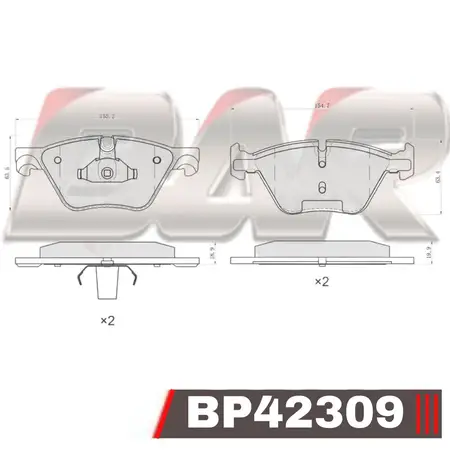 Juego de pastillas de freno- BMW -SERIE 5- 6- X5- X6